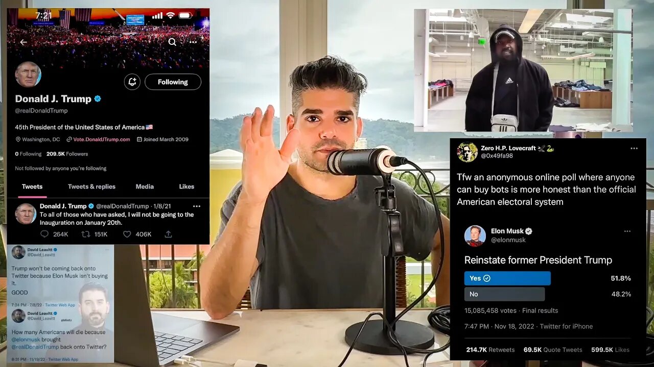Josh Lekach: Donald Trump BACK on Twitter & Kanye/Miło Running for President?