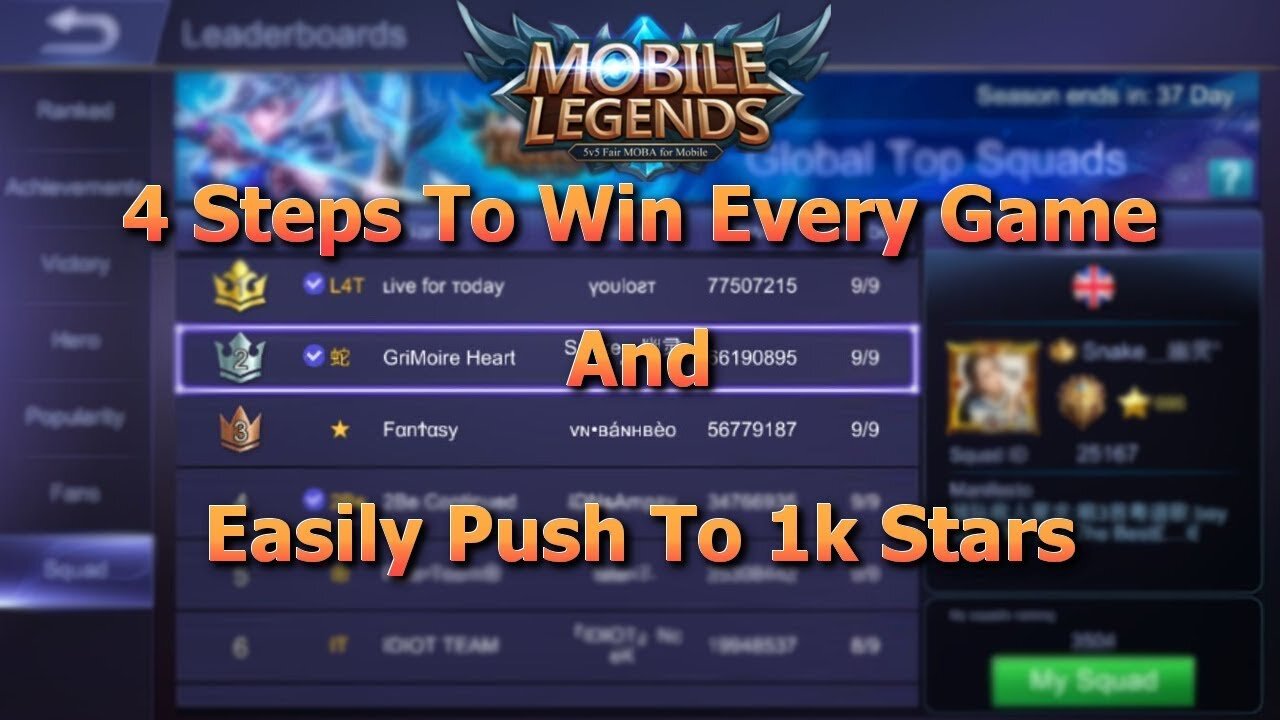 Tips From The Best Player You Should Follow! Mobile Legends Global
