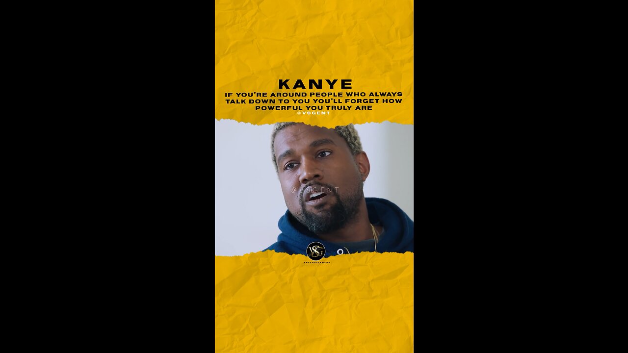 #kanyewest If ur ↪️ ppl who 🗣️⬇️ 2 u you’ll forget how powerful u r🎥 @kanyewest