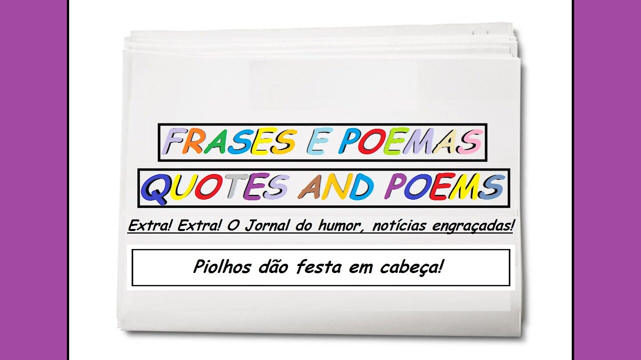 Notícias engraçadas: Piolhos dão festa em cabeça! [Frases e Poemas]