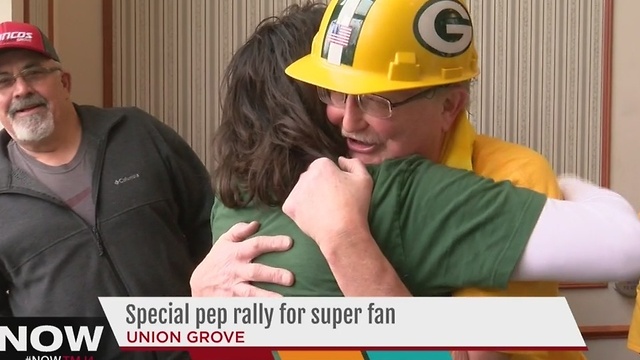 Union Grove hosts pep rally for Packers Fan Hall of Fame finalist
