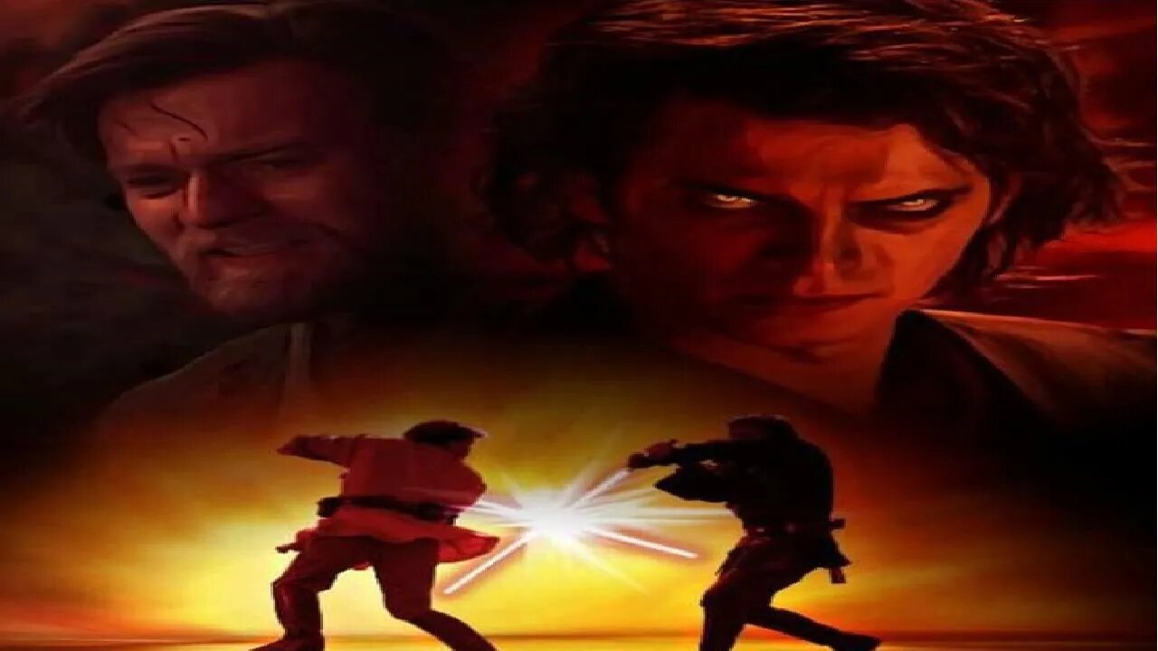 Star Wars - Obi-Wan Kenobi was fighting Anakin Skywalker - Darth Vader.