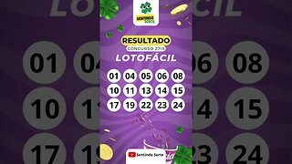 🍀 Resultado LOTOFACIL 2719 | Sentindo Sorte #shorts