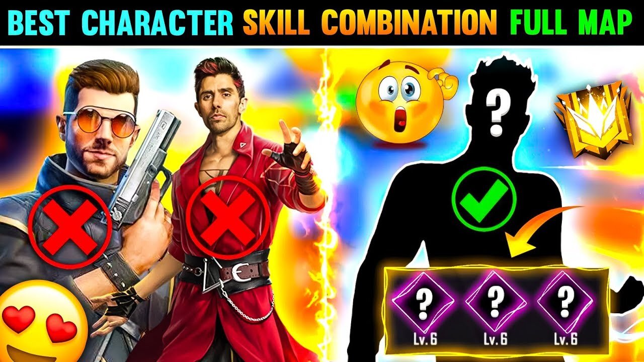 Best Character Skill Combination In Br Rank🤫|Free Fire Best Character Skill Combination Br Rank 2023