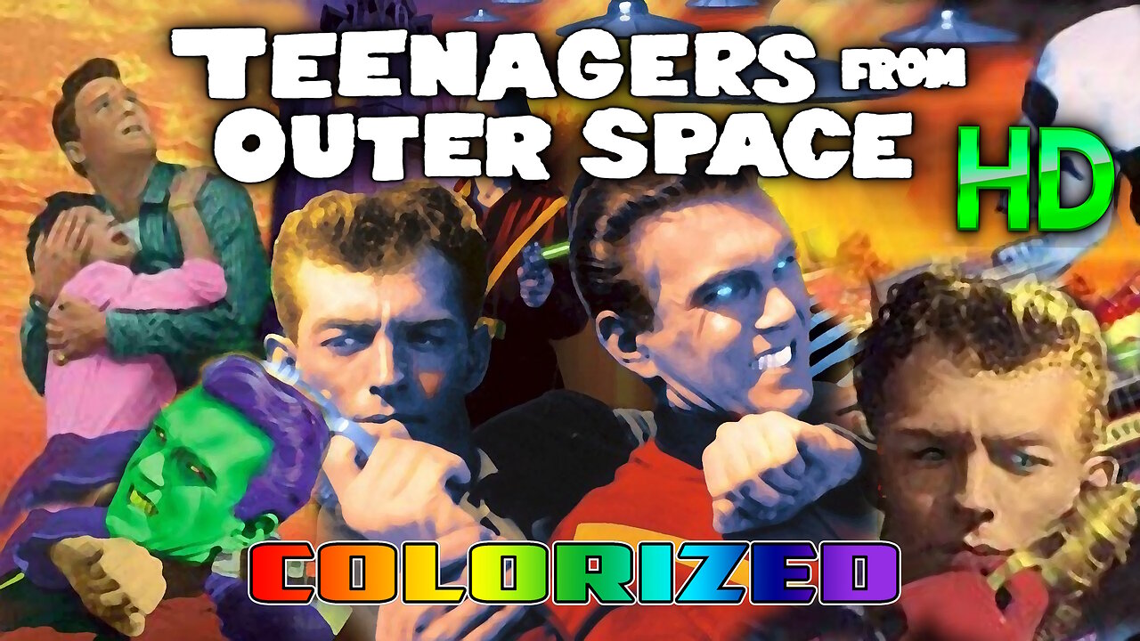 Teenagers From Outer Space - AI COLORIZED - Cult Schlock Sci-Fi Movie