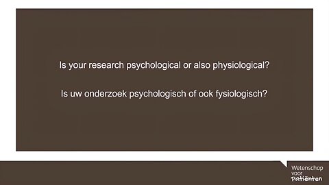 Is your research psychological or also physiological? - Leonard Jason (Psychologist)