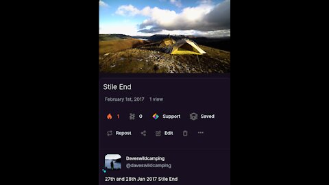 Wildcamping on Stile End with the Real No.2