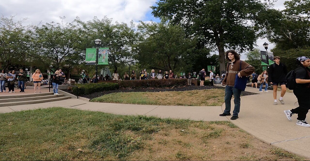 Marshall Univ: Atheist Homosexual Very Open To Discussion/Asking Great Questions, Heckler Holds Hugging Sign & Helps Me Draw Crowd of 25-30 Students, "Not Viable" Fetus Is Now A Female Student Who Shares Gripping Testimony, Powerful Day!