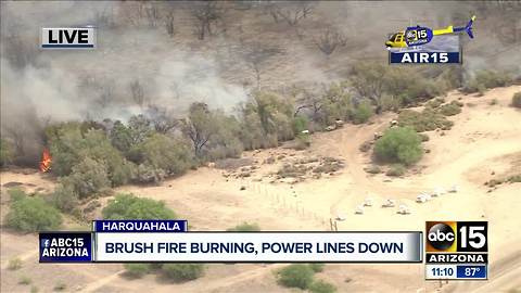 Brush fire sparks near Tonopah