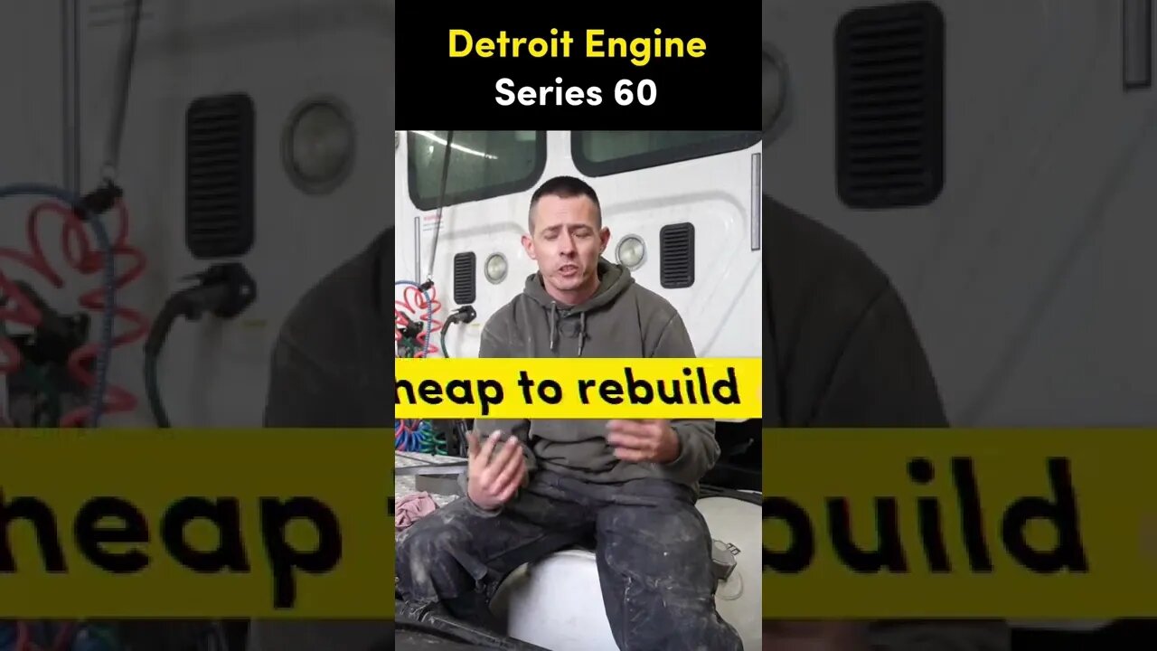 Detroit Series 60 engine - great pre emission engine for semi trucks #shorts