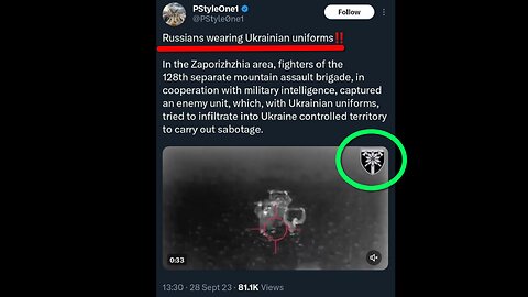 Ukro propaganda: Slap a watermark on Official Russian MOD footage and that´s it