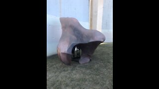 Mysterious sculpture shows up at Hart Crane Park