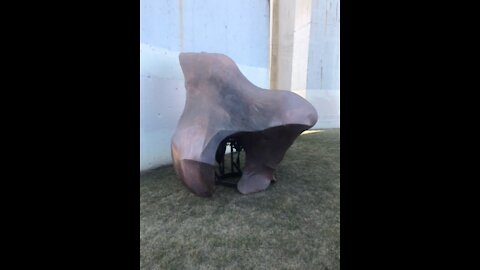 Mysterious sculpture shows up at Hart Crane Park