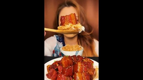 Eating 100 pieces PORK and RICE 🍚/ Eating ASMR/ #eatingsounds #asmr