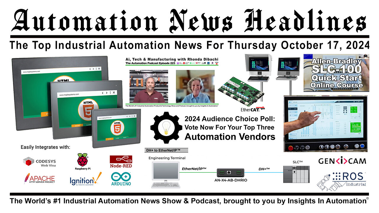 Automation News Headlines for Thursday October 17, 2024