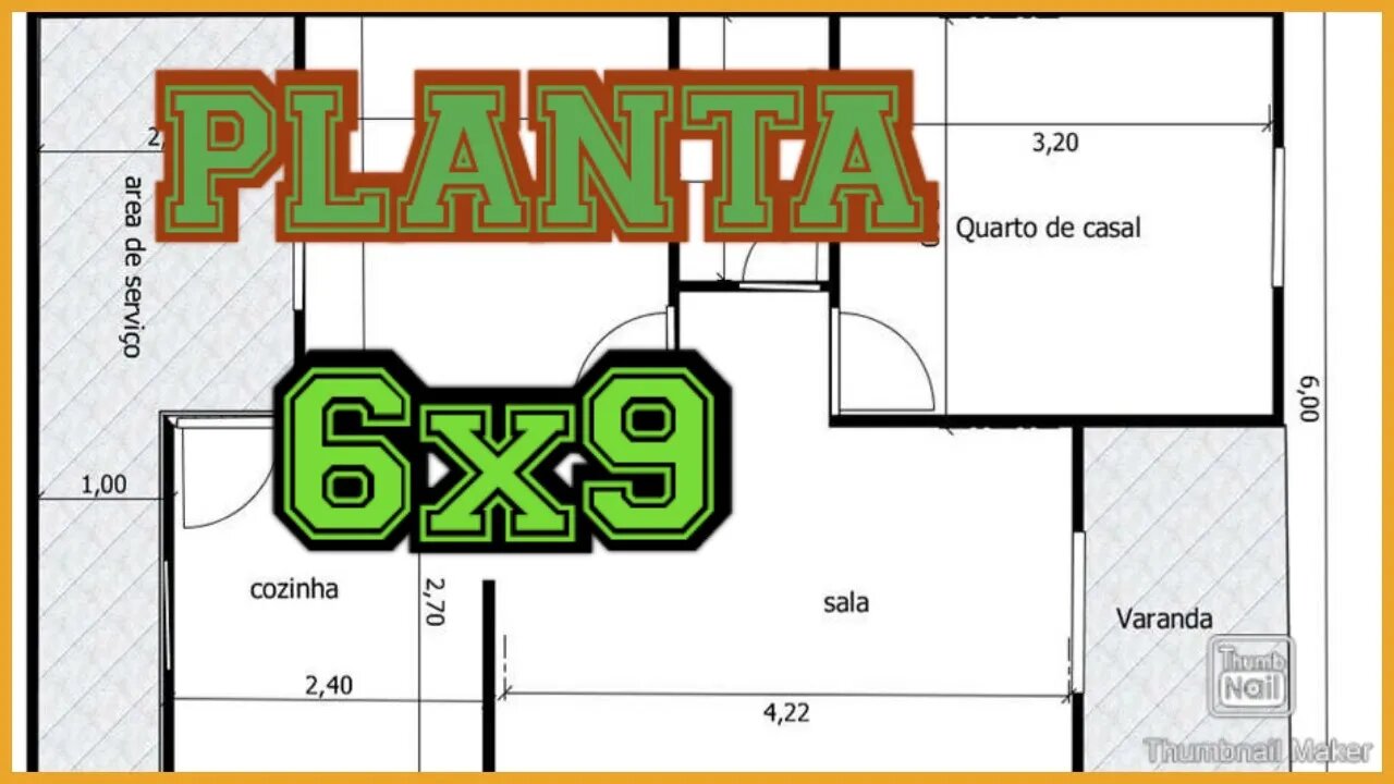 PLANTA Baixa /6X9 SÃO DOIS QUARTOS