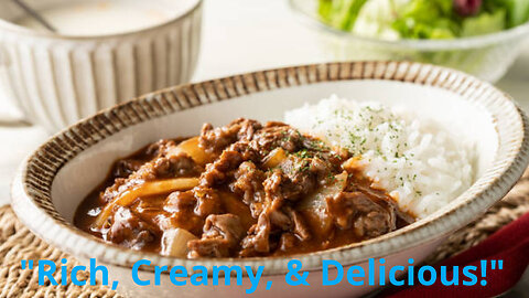 "Beef Stroganoff: A Classic Russian Dish with Tender Beef and a Creamy Sauce"