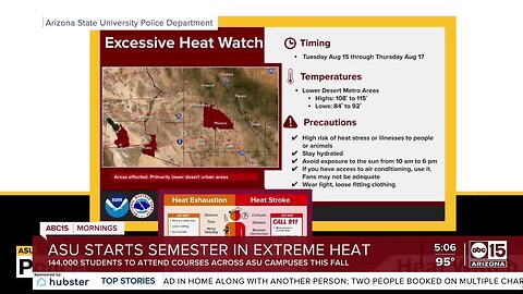 Arizona State University begins fall semester amid extreme heat