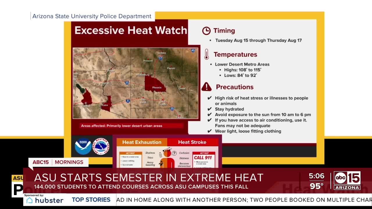 Arizona State University begins fall semester amid extreme heat