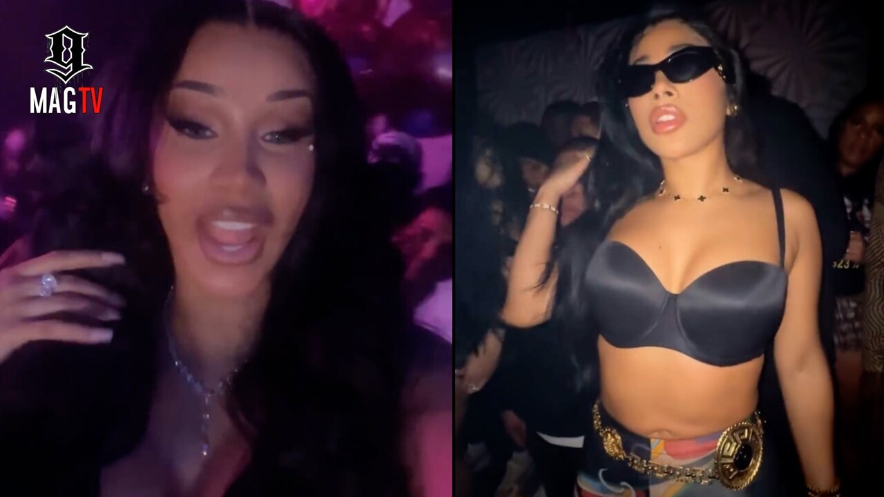 Cardi B & Sister Hennessy Show Out At The Club For Her 32nd B-Day! 🥳