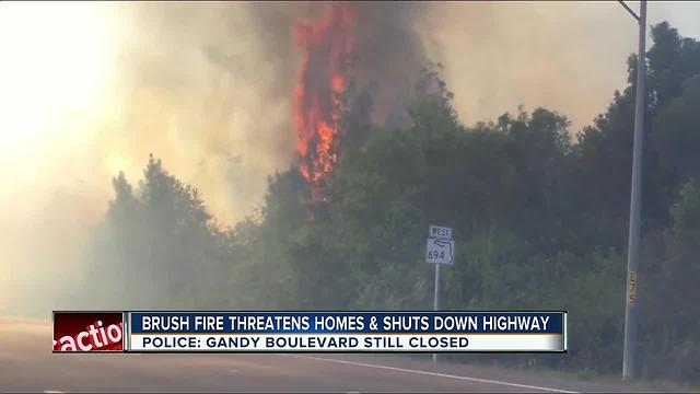 Commercial lawn mower caused brush fire that shut down I-275 and Gandy Blvd. in St. Petersburg