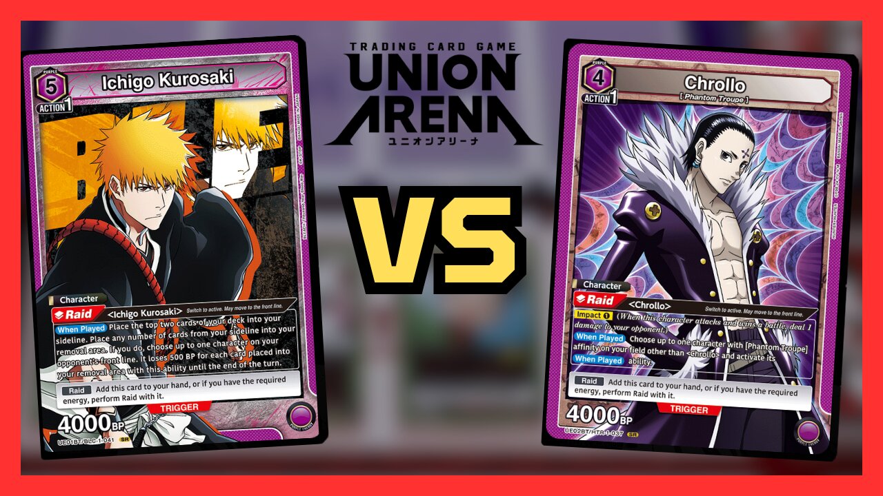 Union Arena Gameplay English 01- Purple Bleach Ichigo VS Purple HxH Phantom Troupes