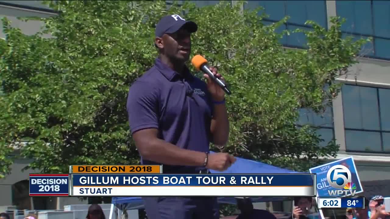 Andrew Gillum hosts boat tour and rally in Stuart