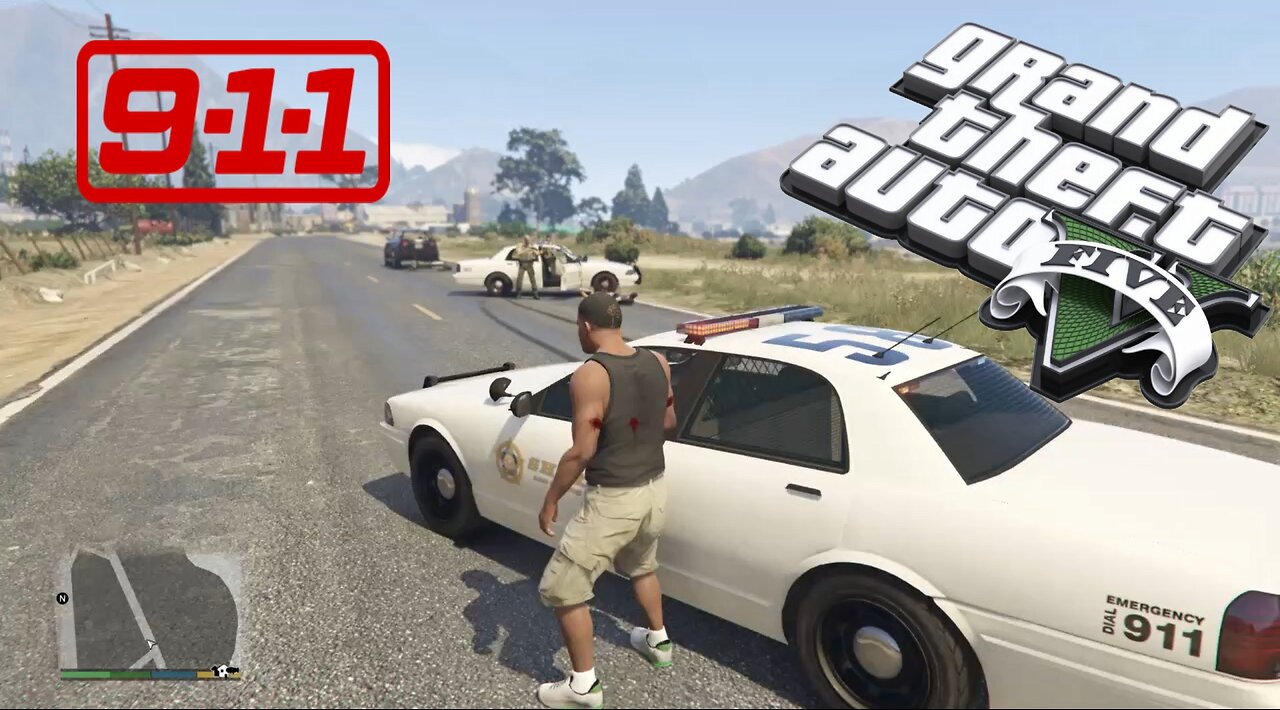 GTA 5 Hot Police Pursuit Driving Police Car and try to help the criminal