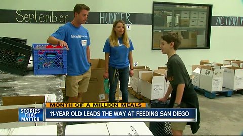 11-year old leads the way at Feeding San Diego