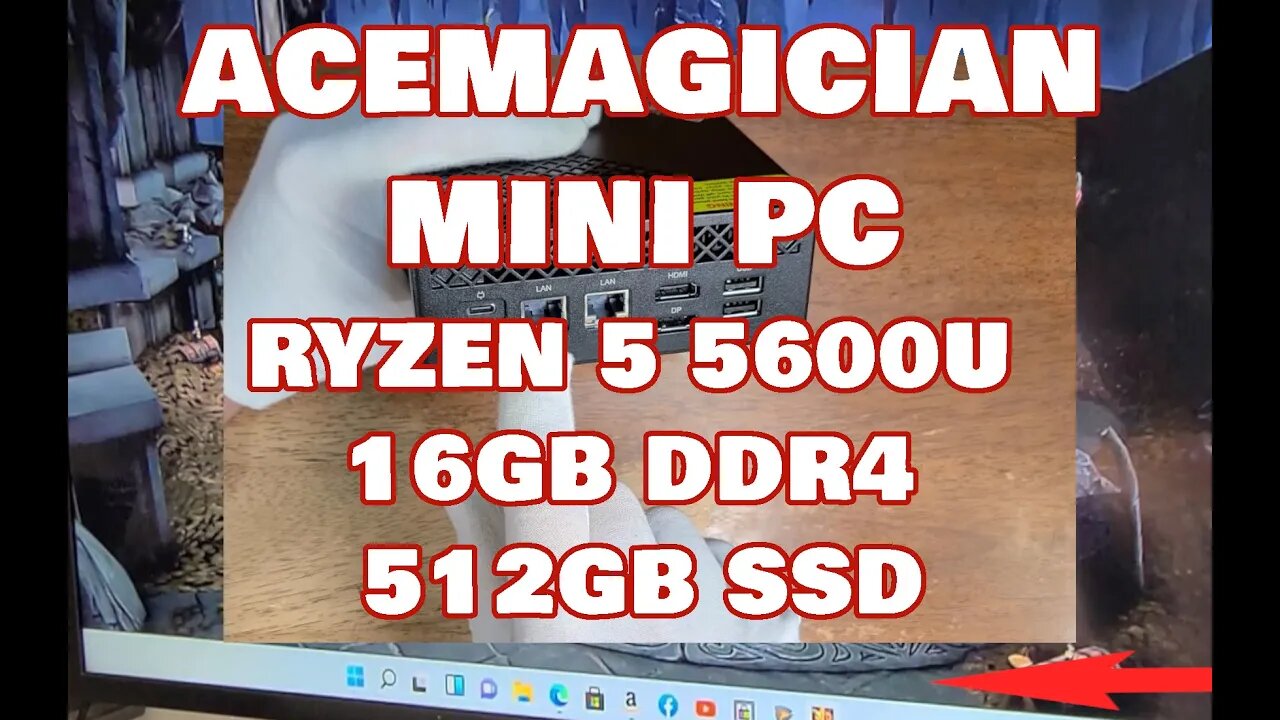 ACEMAGICIAN Mini PC, Ryzen 5, 16GB DDR4, 512GB SSD - Pretty Fast