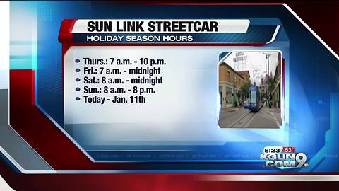 Sun Link holiday schedule