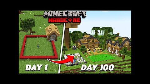 Minecraft 100 Days , But It's a 16x16 Border!