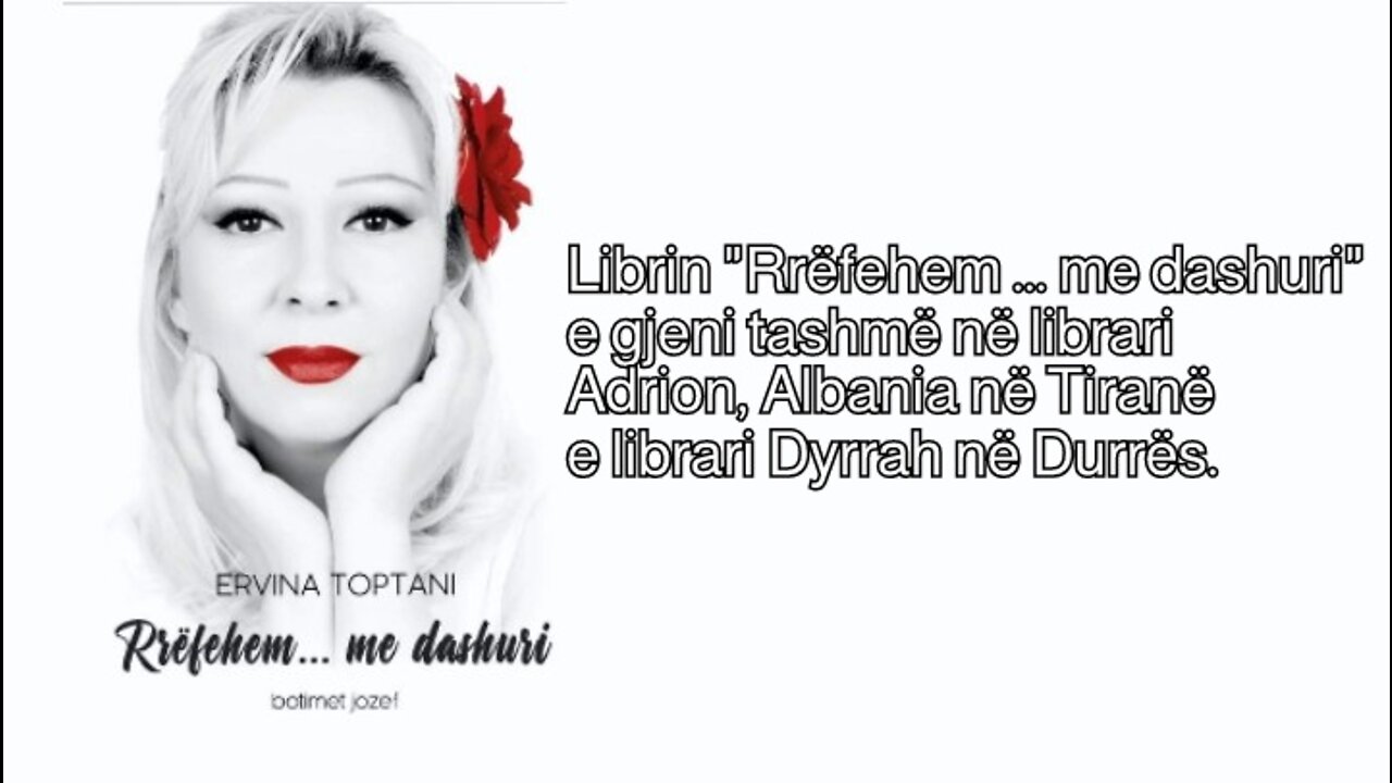 Ervina Toptani jep videomesazhin e saj për librin e fundit "Rrëfehem...me dashuri