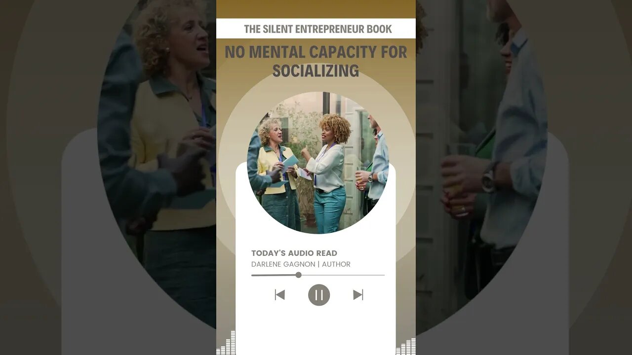 The Silent Entrepreneur - No Mental Capacity For Socializing #shorts