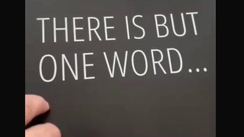 There is but ONE word [ Language WARNING ]