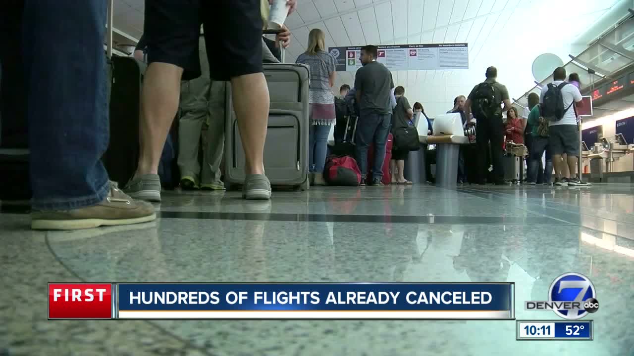 WATCH: Hundreds of flights in and out of DIA canceled