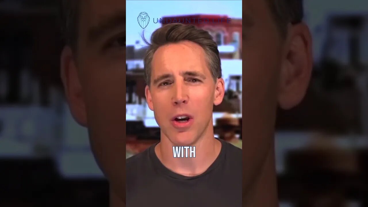 JOSH HAWLEY: You're totally wrong. I wish that were true...