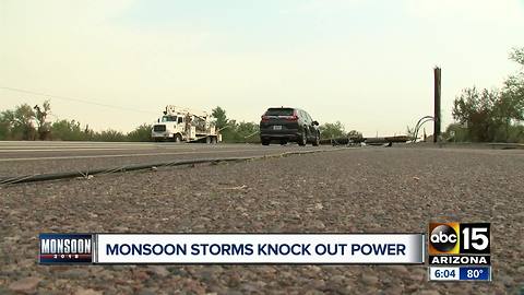 Monsoons knocking out power for thousands