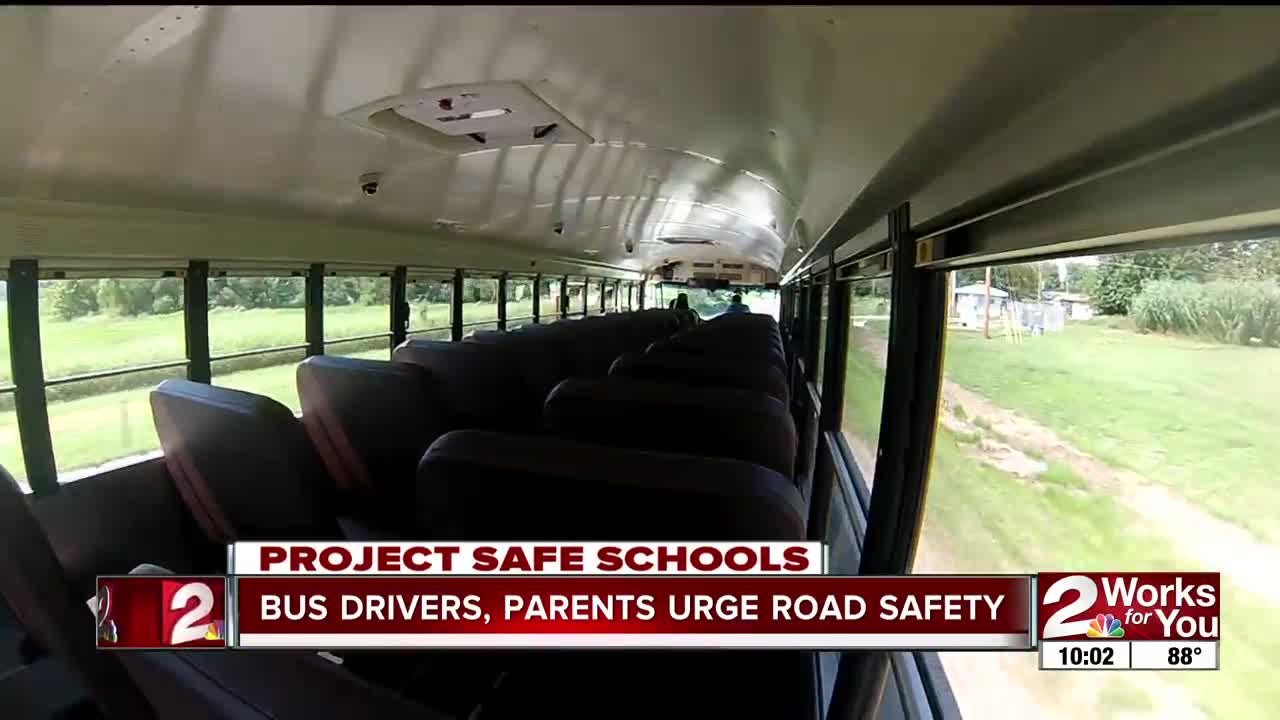 Bus drivers, parents urge road safety