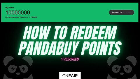 How to redeem Pandabuy Points from CNFAIR (FREE)