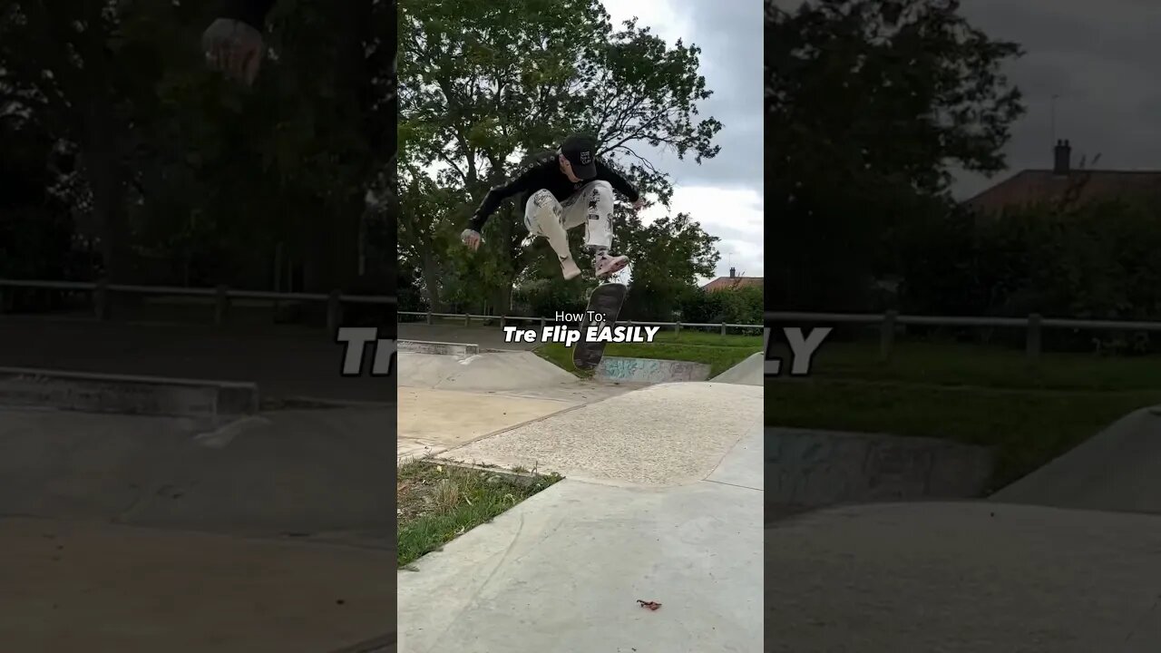 How to Easily Master the Tre flip 🤌🏻 #howtoskateboard #danwebz #howtotreflip