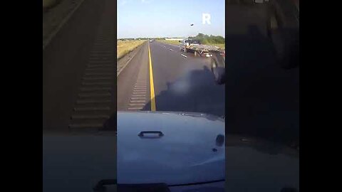 FREAK ACCIDENT CAUGHT ON DASH CAMERA