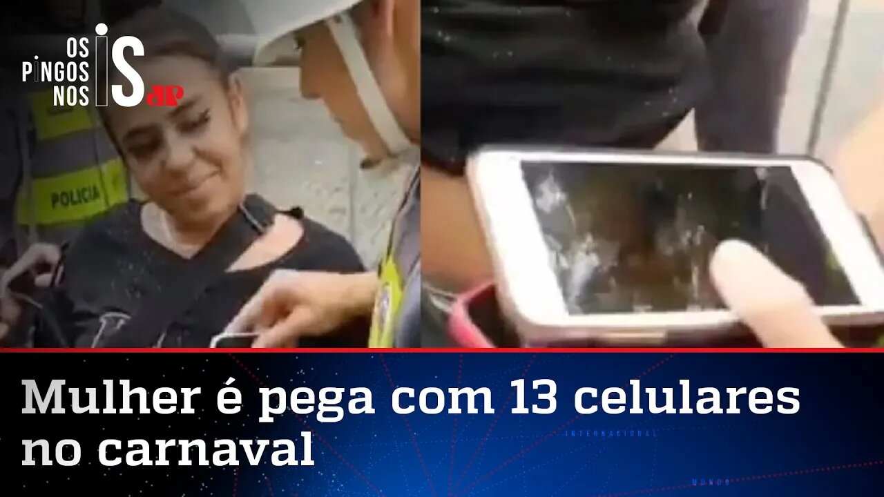 Mulher debocha da PM ao ser presa com 13 celulares: 'Vai me oprimir?'