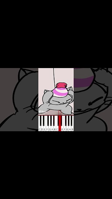 Birthday hat claims yet another cat (@raredoodle) - Octave Piano Tutorial