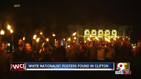 Cloaked in patriotic imagery, white nationalist group's stickers appear in Clifton