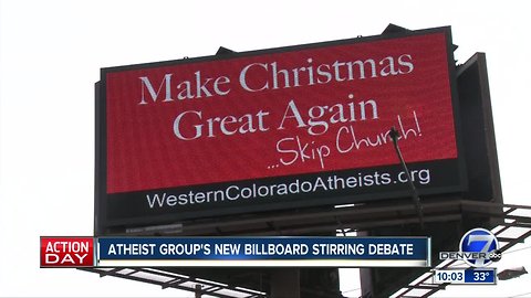 Atheist group pays for Grand Junction billboard reading 'Make Christmas Great Again ...Skip Church!'