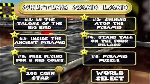 #8: Shifting Sand Land Menu - Super Mario 64 Walkthrough