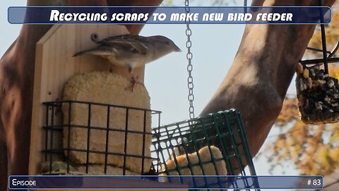 Recycling scraps to make new bird feeder