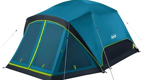 Coleman Skydome 6 Person Screen Room Camping Tent with Dark Room Technology