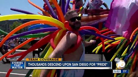 San Diego Pride Parade -- People from all over the US celebrate